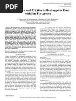 Heat Transfer and Friction in Rectangular Duct With Pin-Fin Arrays