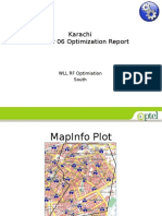 Karachi Cluster 06 Optimization Report: WLL RF Optimiation South