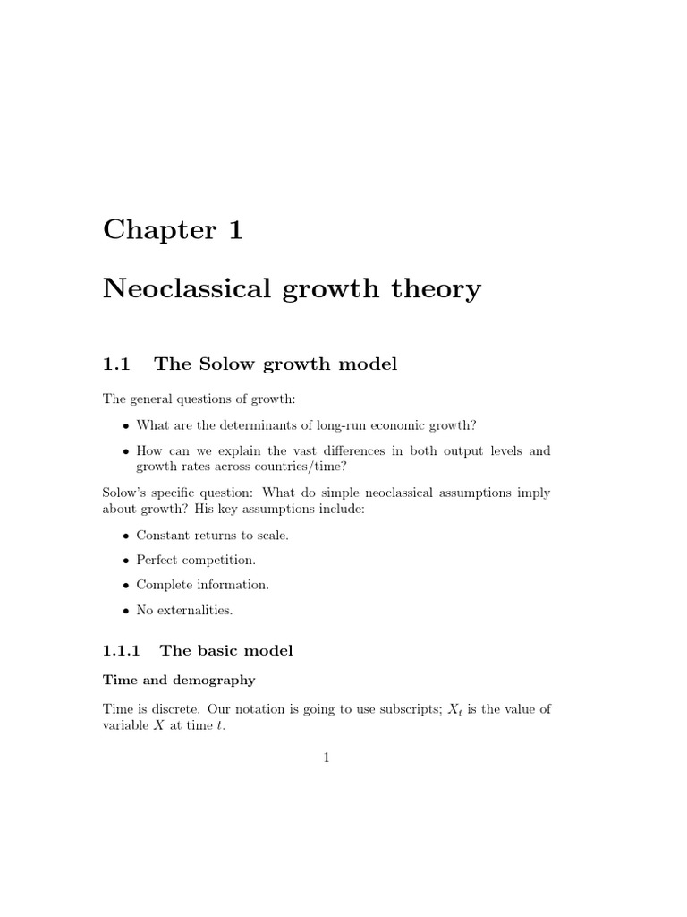 Solow Model of Growth | PDF | Economic Growth | Labour Economics