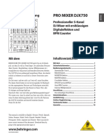 Behringer Djx750 Manual