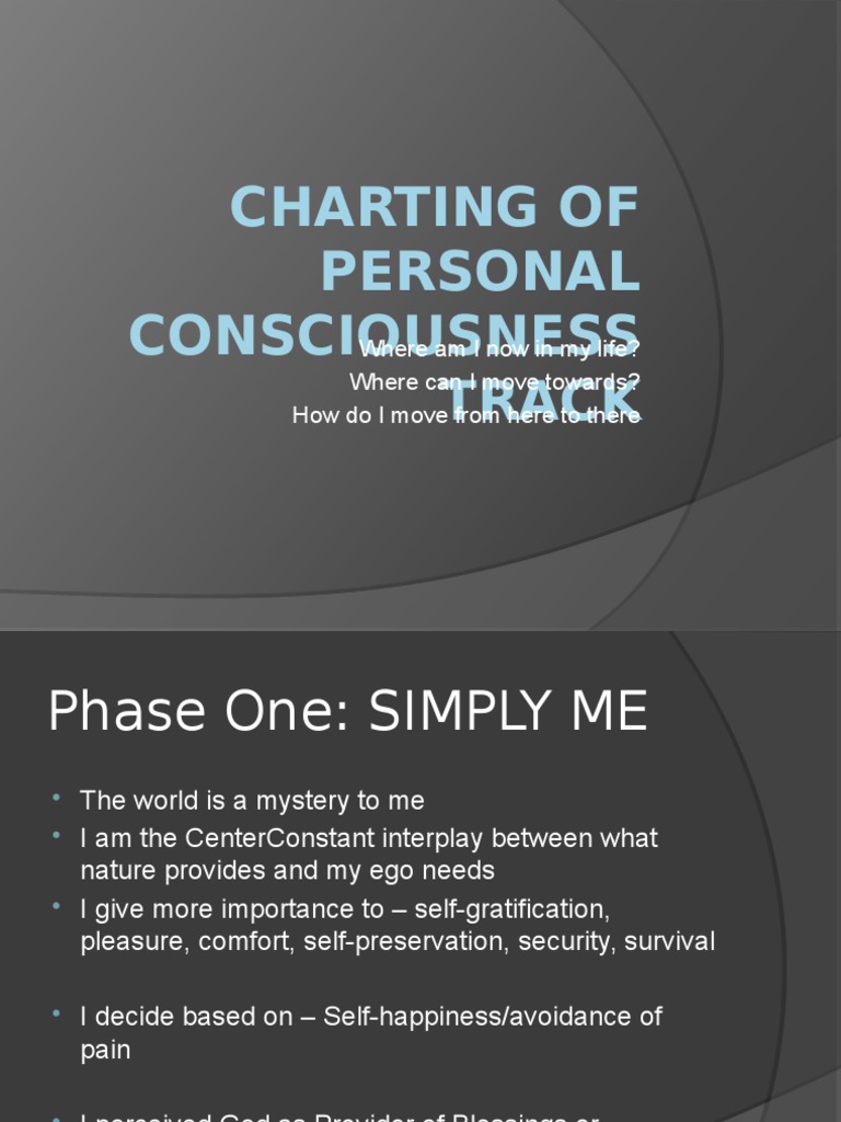 Charting of Personal Consciousness Track | PDF | Conscience | Metaphysics