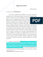 Objeto de La Ética. Adolfo Sánchez V Subrrayado.