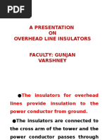 A Presentation ON Overhead Line Insulators Faculty: Gunjan Varshney