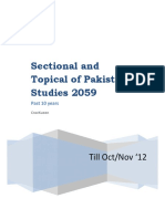 Sectional and Topical of Pakistan Studies 2059: Till Oct/Nov 12