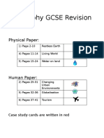 Geography Revision Cards