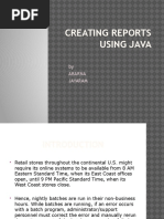 Creating Reports Using Java