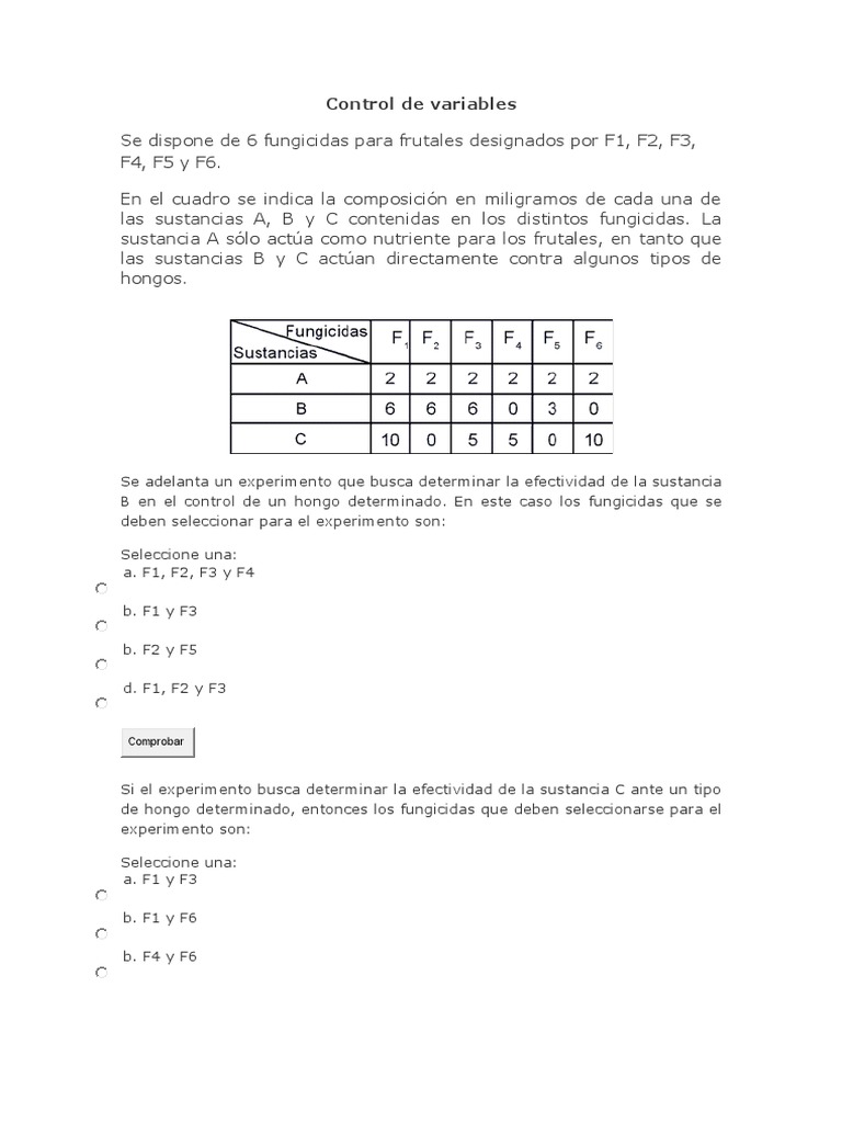 Control de Variables | PDF | Relaciones personales, crianza y ...