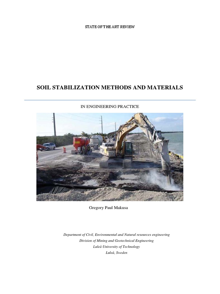 Soil Stabilization Methods and Materials PDF | PDF | Fly Ash | Soil