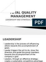 Total Quality Management: Leadership and Strategic Planning