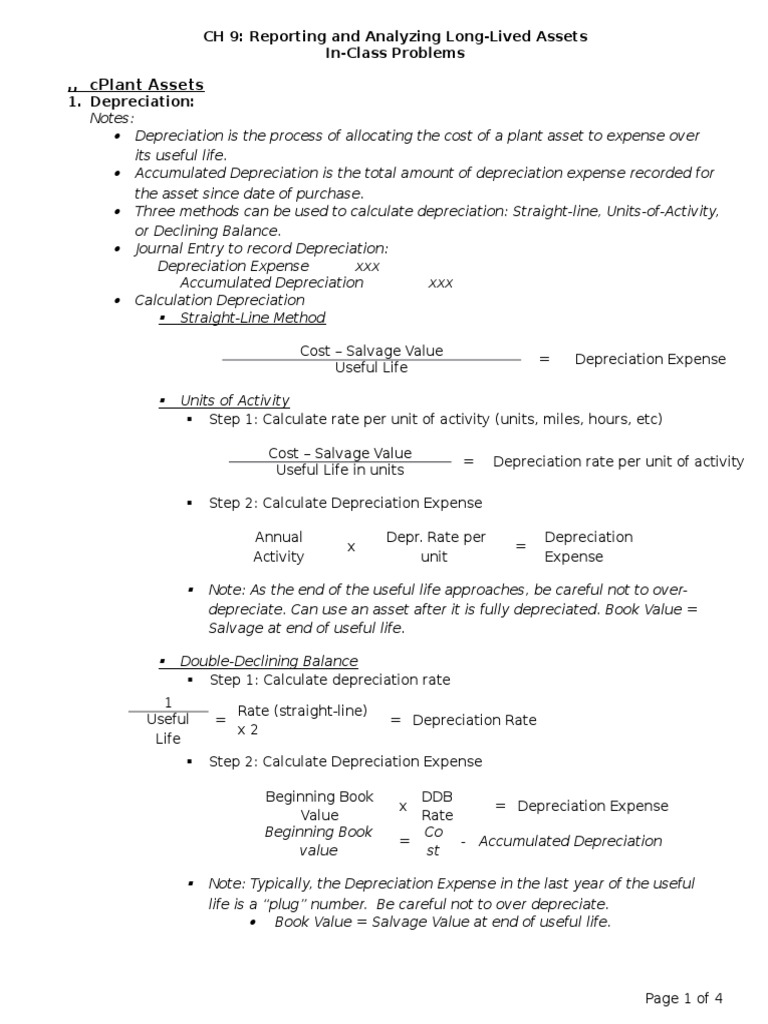 Analyzing Long-Lived Asset Depreciation | PDF | Book Value | Depreciation