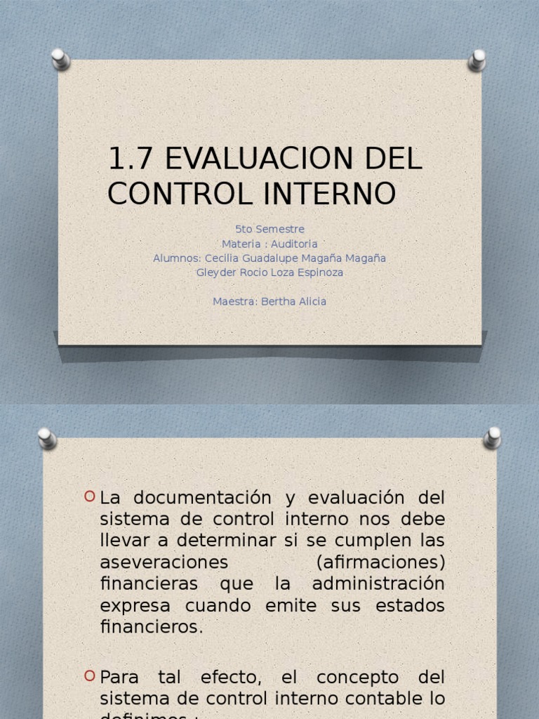 Evaluación del Control Interno Contable | PDF | Contralor | Contabilidad
