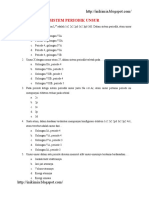 Soal Sistem Periodik Unsur