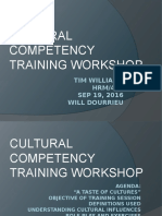 Cultural Competency Training Workshop Agenda and Objectives