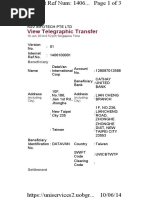 View Telegraphic Transfer: Beneficiary