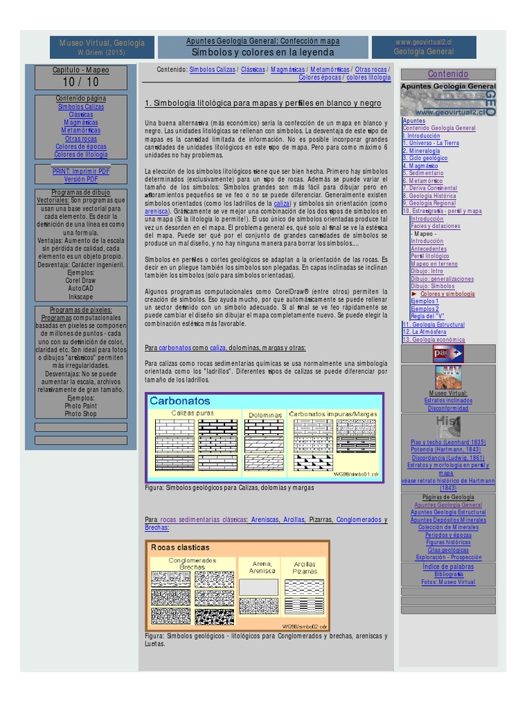 PDF 10 10 Simbolos | PDF | Roca (geología) | Estrato