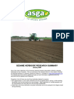 Sesame Herbicide Research Summary: January 2009