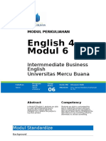 English 4 Modul 6: Intermmediate Business English Universitas Mercu Buana
