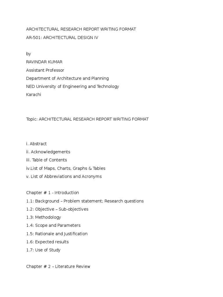 Architectural Research Report Guidelines | PDF | Inquiry | Science
