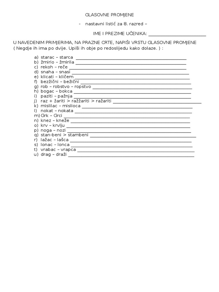 Glasovne Promjene PDF