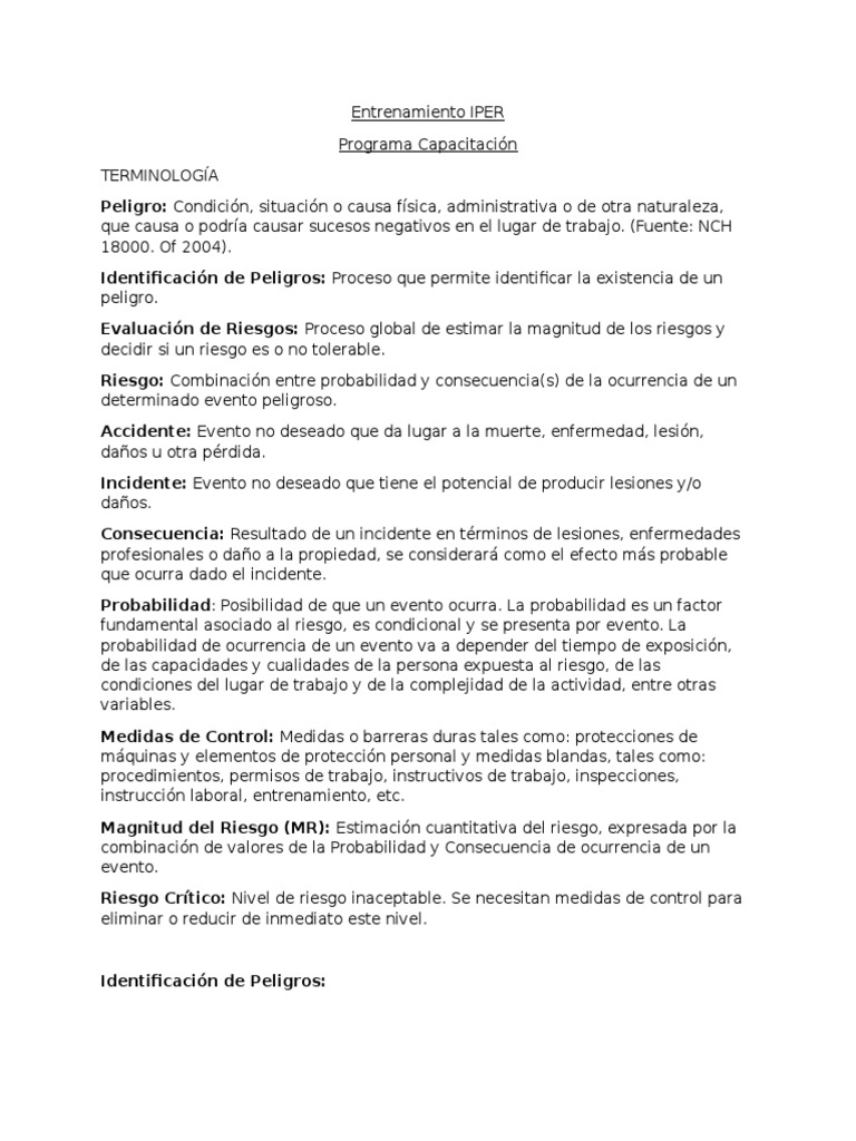 Identificación y Control de Riesgos Laborales | PDF | Riesgo | Probabilidad