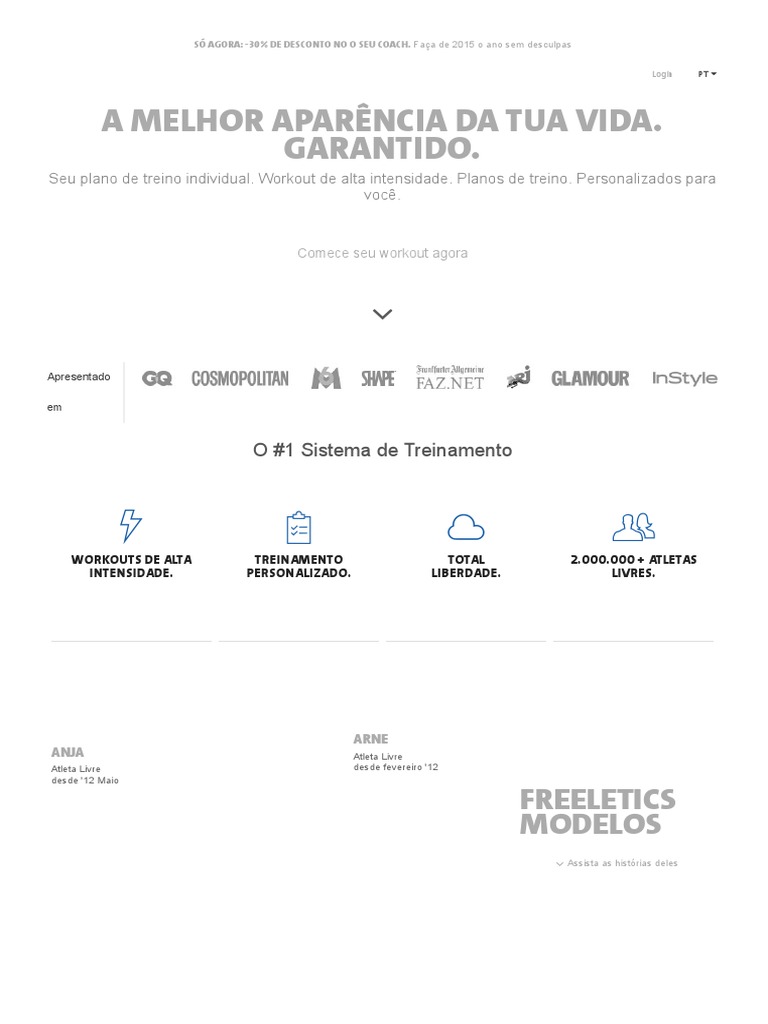 FREELETICS - Workouts de Alta Intensidade Planos de Treino | PDF