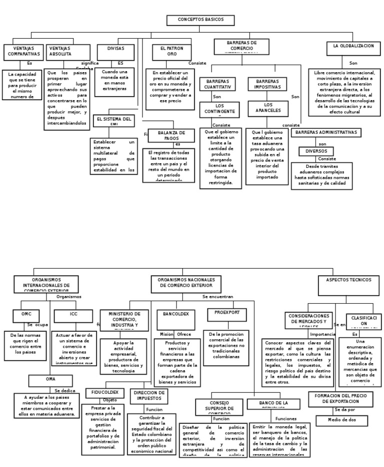 Mapa Conceptual del Comercio Internacional | PDF | Comercio | aduana
