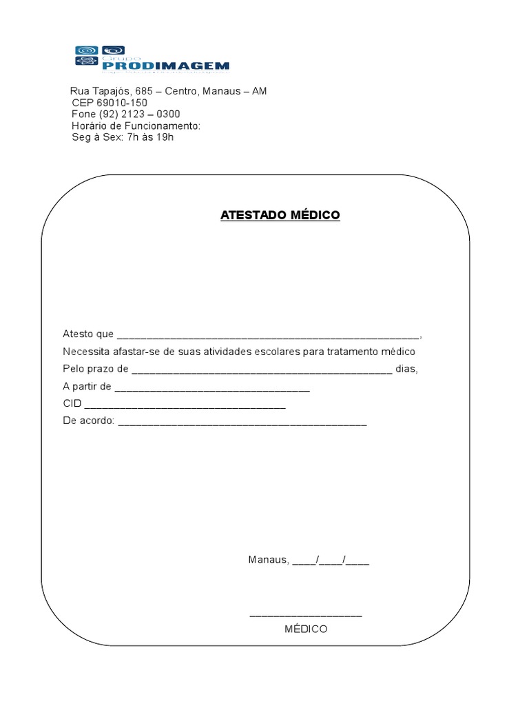 Atestado Medico Para Impressao Gratis