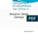 Kuliah Online 1 - Besaran Gempa