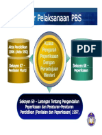 Dasar Perlaksanaan PBS