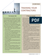 Training Your Contractors: Good Practices