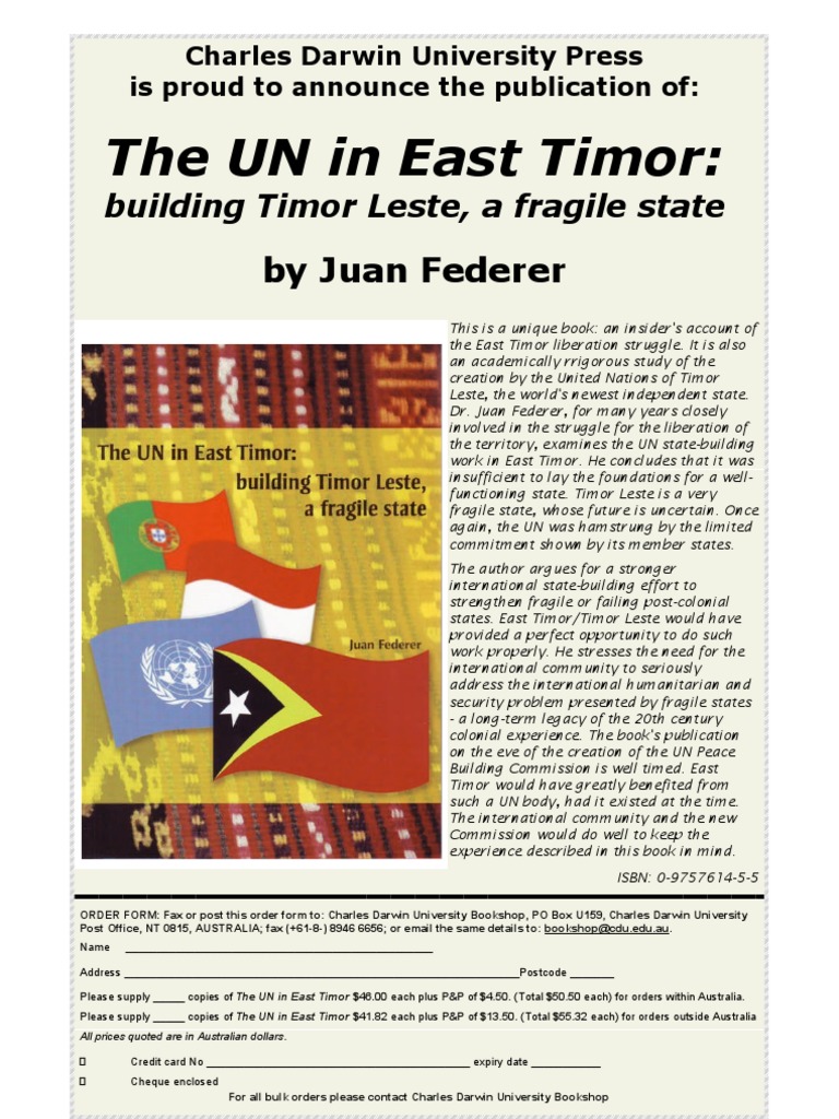 UN TIMOR LESTE intelligence overview