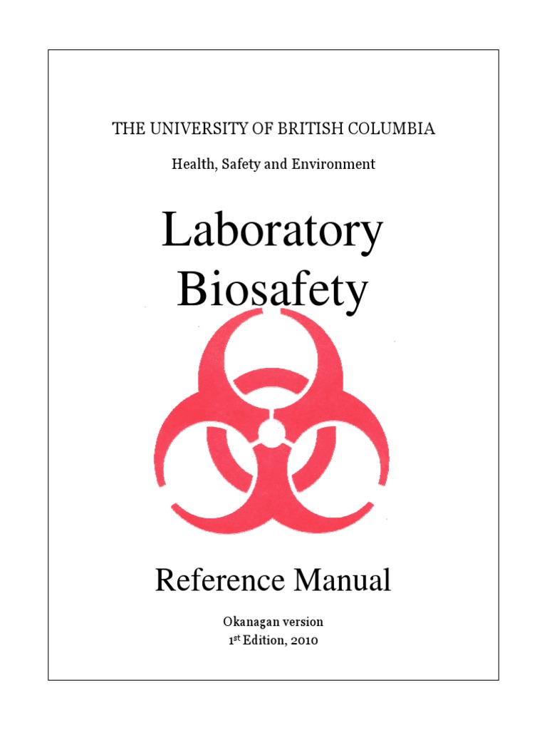 UBC Biosafety Manual | Pathogen | Infection