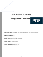 MSC Applied Elearning Assignment Cover Sheet