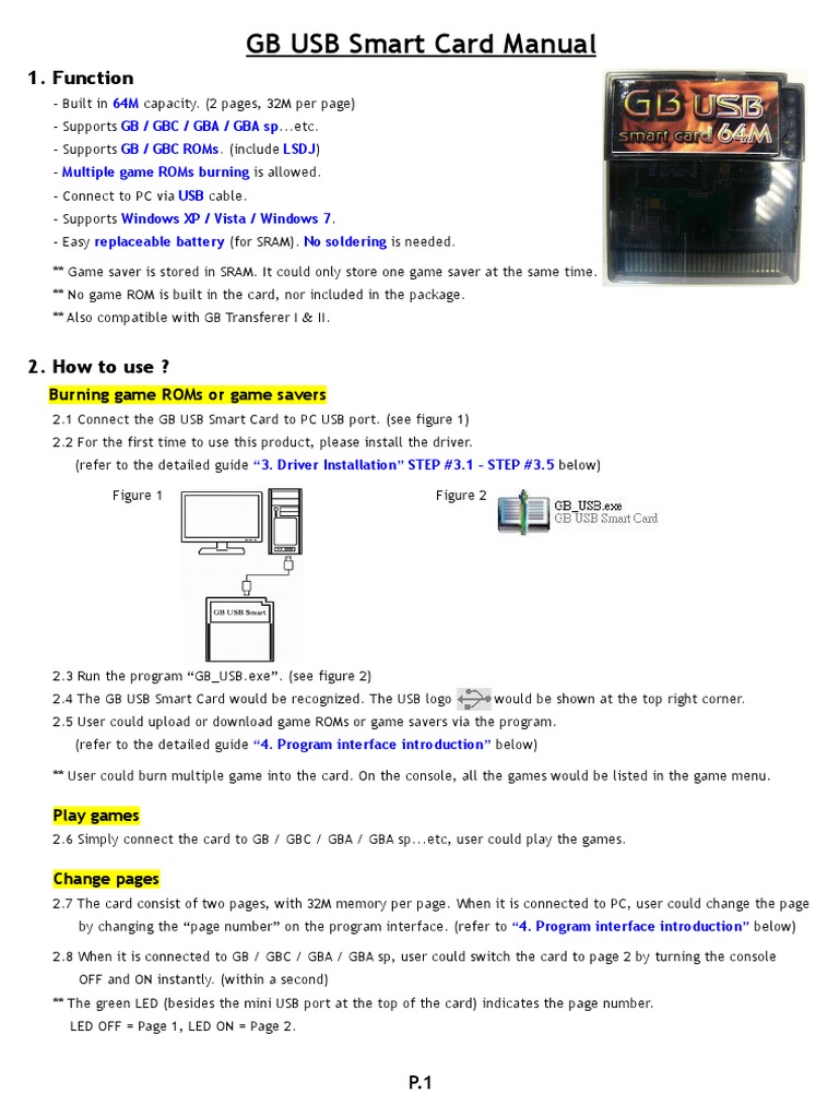 Selskab Martin Luther King Junior Trafikprop GB USB Smart Card Manual | PDF | Read Only Memory | Microsoft Windows