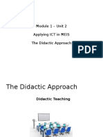 1a. Module 1 - Unit 2 - Didactic Approach