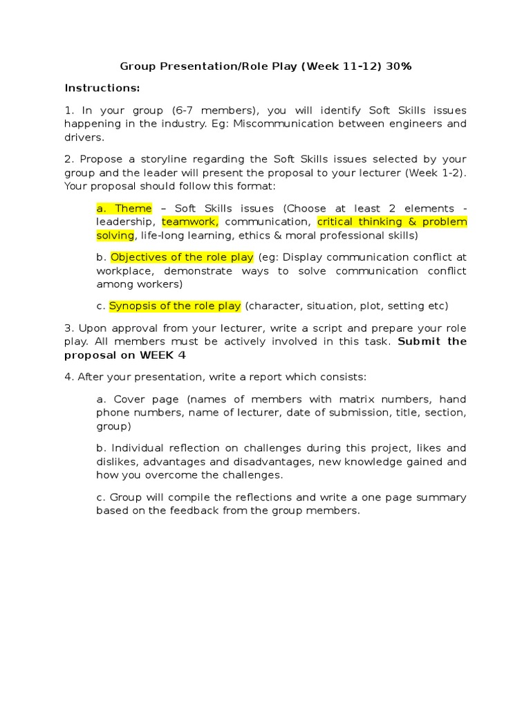 Role-play and critical thinking picture