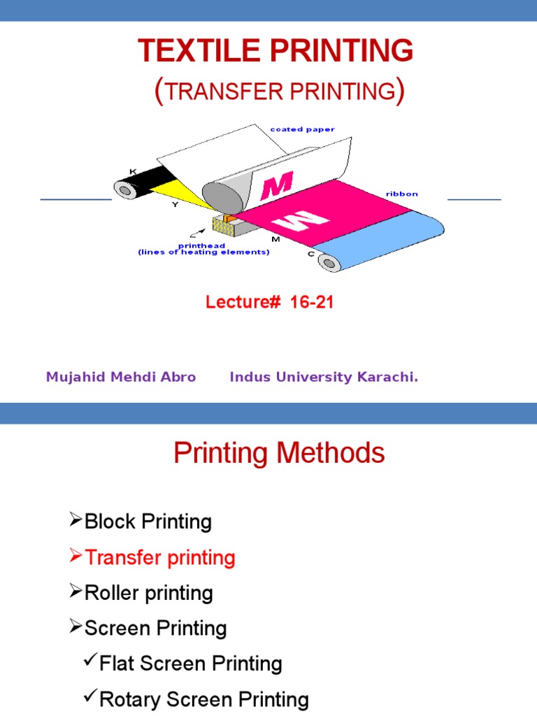 Textile Transfer Printing Guide | PDF | Printing | Ink