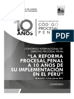 Congreso Internacional 10 Años Del Código Procesal Penal