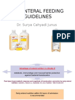 Icu Enteral Feeding Guidelines