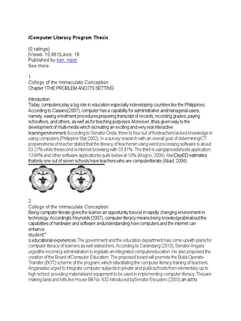 Computer literacy course image