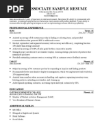 Sales Associate Resume Sample