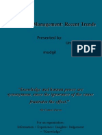 Knowledge Management:recent Trends