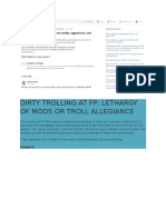 Dirty Trolling at FP: Lethargy of Mods or Troll Allegiance