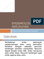 Epidemiologi Bencana Kerusuhan