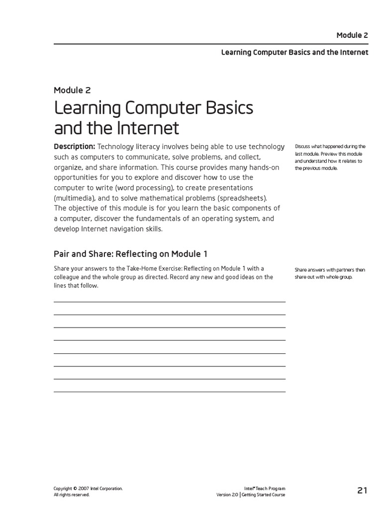 Learning Computer Basics and The Internet | Download Free PDF | Web ...