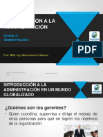 Sesion 01 Introduccion A La Administracion PDF