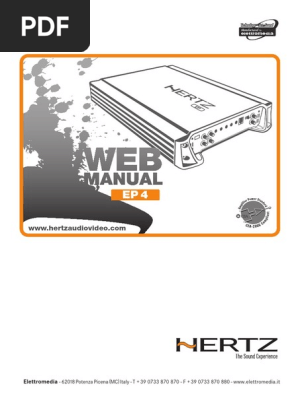 Hertz EP 4 Amplifier Manual | PDF | Electrical Engineering | Audio