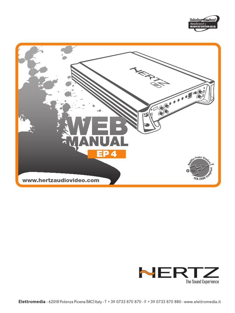 HERTZ EP 4 アンプ Hertz EP 4 Amplifier Manual | PDF | Electrical Engineering | Audio