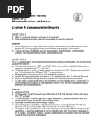 Questions Answers - Network Security