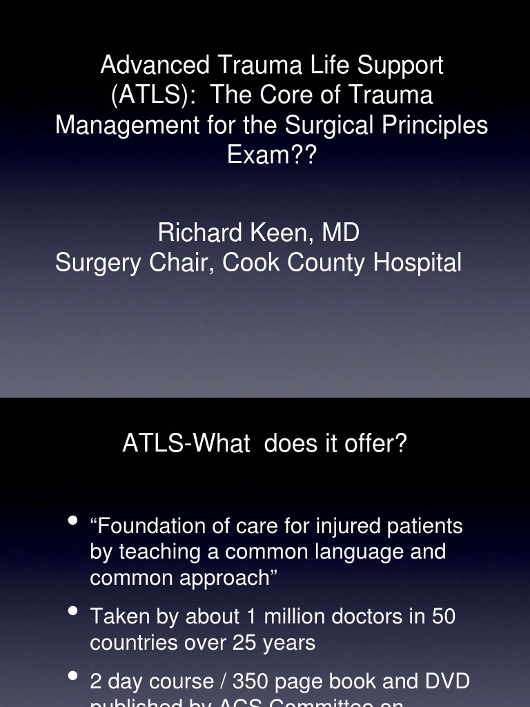 ATLS: Enhancing Trauma Training for Residents | PDF | Science & Mathematics